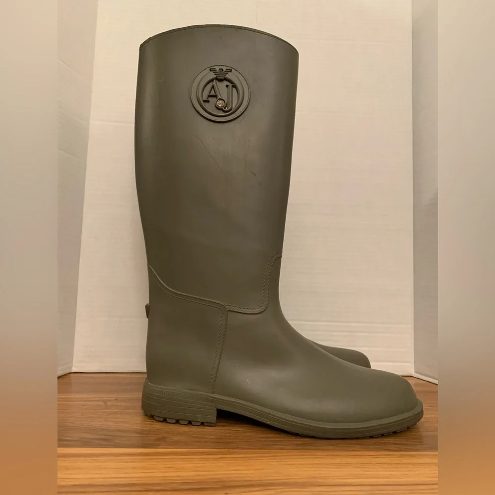 Armani Exchange Tall Rain Boots size 7